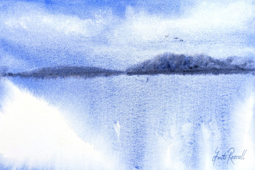 Blå sommarvindar - originalmålning av Anita Rosvall