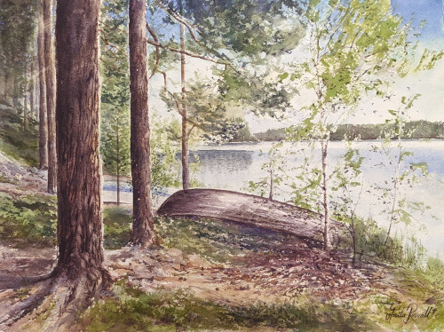 Gamla ekan - original Painting by Anita Rosvall