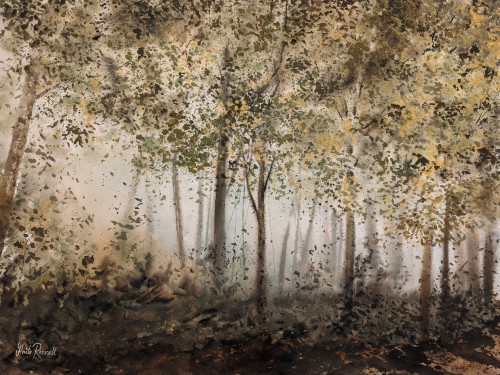 Höstdimma - original Painting by Anita Rosvall