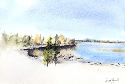 Höstens första frost - originalmålning av Anita Rosvall