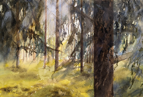 Sagoskog - originalmålning av Anita Rosvall