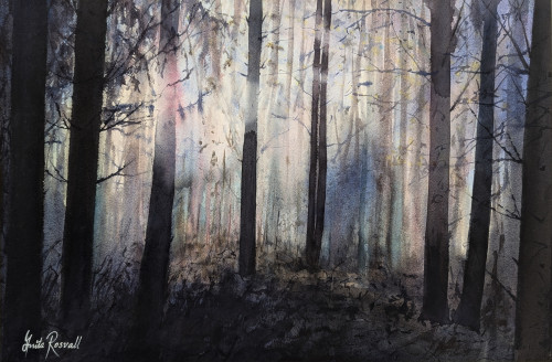 Skogsprisma - originalmålning av Anita Rosvall