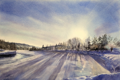 Stillhet - originalmålning av Anita Rosvall