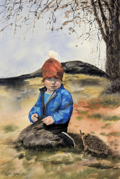 Vill du vara min vän? - originalmålning av Anita Rosvall