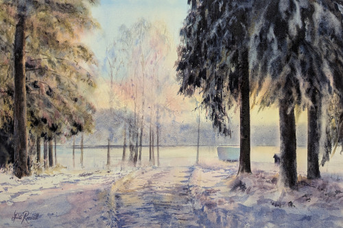 Vintersaga - originalmålning av Anita Rosvall